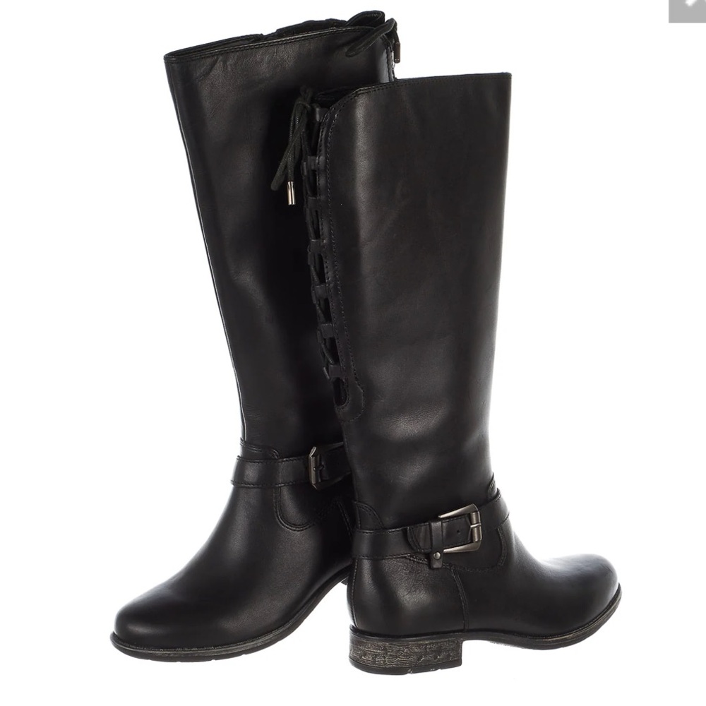 EUC Earth Shoes Tall Black Leather Boots (size 10)